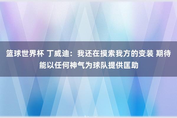 篮球世界杯 丁威迪：我还在摸索我方的变装 期待能以任何神气为球队提供匡助