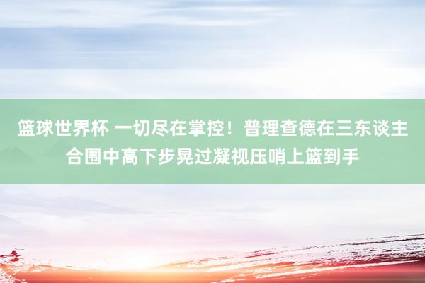 篮球世界杯 一切尽在掌控！普理查德在三东谈主合围中高下步晃过凝视压哨上篮到手